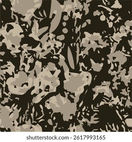 abstrato, vetor, monocromático, grandes flores, todo o design de têxteis, imagem digital ilustração pode ser usado para papel de embrulho