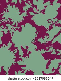 abstract, vector, monochrome, big flowers, all over textiles design, illustration digital image can be used for wrapping paper