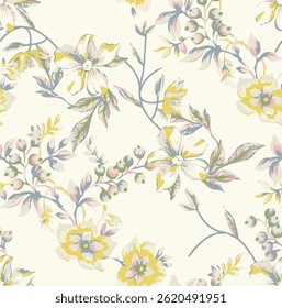 abstract, vector, monochrome, big flowers, all over textiles design, illustration digital image can be used for wrapping paper