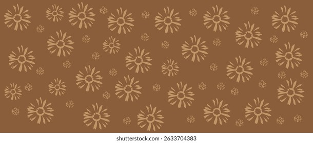 abstract, vector, monochrome, big flowers, all over textiles design, illustration digital image can be used for wrapping paper