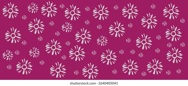 abstract, vector, monochrome, big flowers, all over textiles design, illustration digital image can be used for wrapping paper