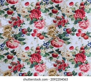 abstract vector monochrome flowers with green leaves, textile design with a solid background illustration digital image can be used for packaging gift paper