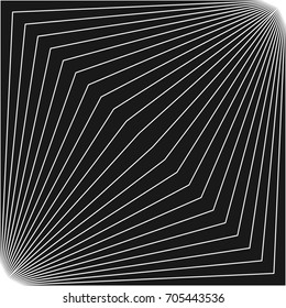 Abstract vector monochrome geometric seamless pattern with thin diagonal lines in square form. Black & white minimal background. Stylish dark texture, repeat tiles. Modern geometry decorative design 