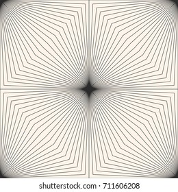 Abstract vector monochrome geometric seamless pattern with thin slanted lines in concentric square form. Modern stylish minimal background with halftone effect. Geometrical texture, repeat tiles