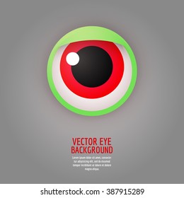 Abstract vector monster eye. Eyeball.