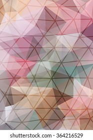 Abstract vector mosaic background of triangles polygonal wallpaper. Web design in bright colors, creative business design templates EPS10