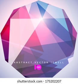 abstract vector mosaic jewell