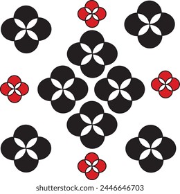 abstract vector mosaic. red and black color element. background for the design
