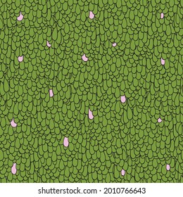 Abstract vector moss or leaves seamless pattern background