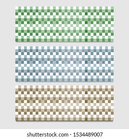 Abstract vector, Motif vector. Set of three abstract vector banners. modern template design for web. Set of Modern Colorful banner template. Horizontal advertising banner.