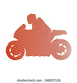 Abstract vector moto racer