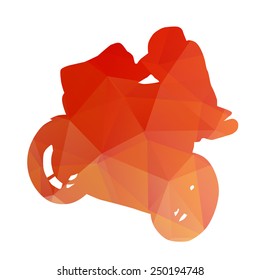 Abstract vector motorcycle silhouette