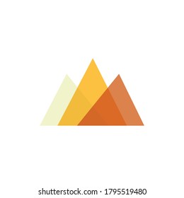 Abstract vector mountain icon. Colorful mountain logo. Stock illustration.