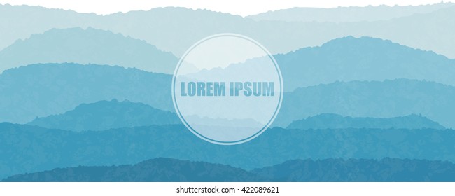 Abstract vector mountain landscape background illustration