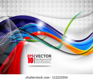 abstract vector multicolor wave design eps10