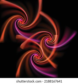 Abstract vector multicolored waves on a black background.
Design template for backdrop, cover, wallpaper, packaging, presentations.