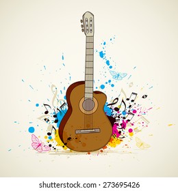 Abstract Vector Music Background Guitar Stock Vector (Royalty Free ...