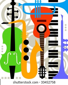 Abstract vector music instruments