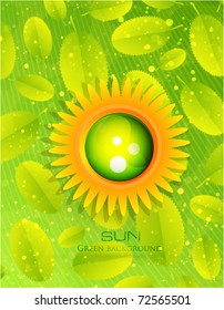 Abstract vector nature design. Sun background. Eps 10