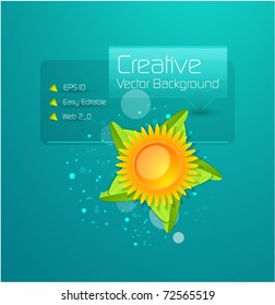Abstract vector nature design. Sun background. Eps 10
