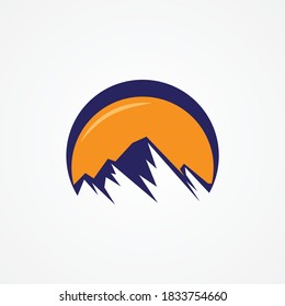 Abstract Vector Nature Or Outdoor Mountain Range. Mountains And Travel Icons For Tourism Organizations Or Outdoor Events And Mountains Leisure. Vector Illustration EPS.8 EPS.10