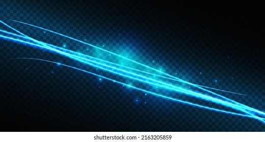 Resumen de onda de neón vector. Líquido de neón azul. Elegante ola lineal brillante. Fondo brillante brillante. Fondo del vector
