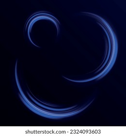 Abstract vector neon wave. Bright sparkling background. Blue neon liquid. Electric light, light effect png. Blue line, light waves png, magic glow, shine. Abstract shiny color blue wavy design.	