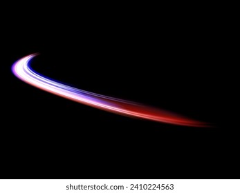 Abstract vector neon wave. Pink neon liquid. Elegant bright linear wave. Bright sparkling background. Vector background
