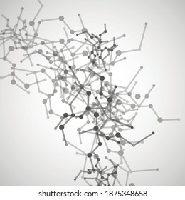 Abstract vector network on a light background