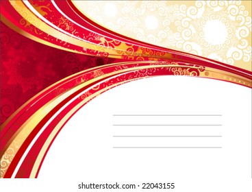 Abstract vector New Year postcard design
