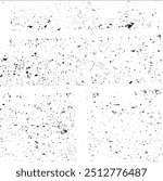 Abstract vector noise. Small particles of debris and dust. Distressed uneven background. Grunge texture overlay with rough and fine grains isolated on white background. Vector illustration. EPS10.