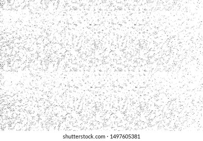 Abstract vector noise. Small particles of debris and dust. Distressed uneven background. Grunge texture overlay with fine grains isolated on white background. Vector illustration. EPS10