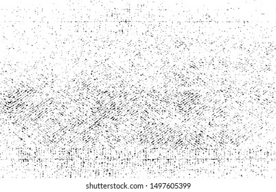 Abstract vector noise. Small particles of debris and dust. Distressed uneven background. Grunge texture overlay with fine grains isolated on white background. Vector illustration. EPS10