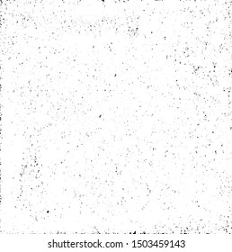 Abstract vector noise. Small particles of debris and dust. Distressed uneven background. Grunge texture overlay with fine grains isolated on white background. Vector illustration. EPS10.