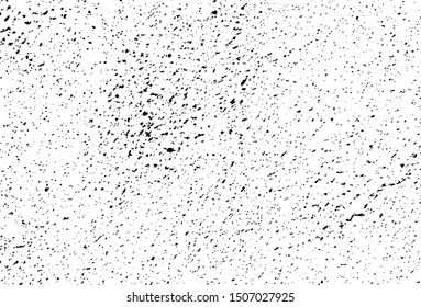 Abstract vector noise. Small particles of debris and dust. Distressed uneven background. Grunge texture overlay with fine grains isolated on white background. Vector illustration. EPS10.