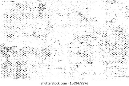 Abstract vector noise. Small particles of debris and dust. Distressed uneven background. Grunge texture overlay with fine grains isolated on white background. Vector illustration. EPS10.