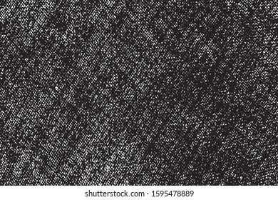 Abstract vector noise. Small particles of debris and dust. Distressed uneven background. Grunge texture overlay with fine grains isolated on white background. Vector illustration. EPS10.