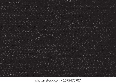 Abstract vector noise. Small particles of debris and dust. Distressed uneven background. Grunge texture overlay with fine grains isolated on white background. Vector illustration. EPS10.