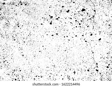 Abstract vector noise. Small particles of debris and dust. Distressed uneven background. Grunge texture overlay with fine grains isolated on white background. Vector illustration. EPS10.