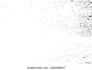 Abstract vector noise. Small particles of debris and dust. Distressed uneven background. Grunge texture overlay with fine grains isolated on white background. Vector illustration. EPS10.