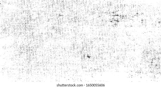 Abstract vector noise. Small particles of debris and dust. Distressed uneven background. Grunge texture overlay with fine grains isolated on white background. Vector illustration. EPS10.