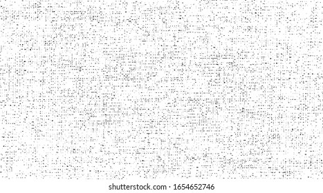 Abstract vector noise. Small particles of debris and dust. Distressed uneven background. Grunge texture overlay with rough and fine grains isolated on white background. Vector illustration. EPS10.