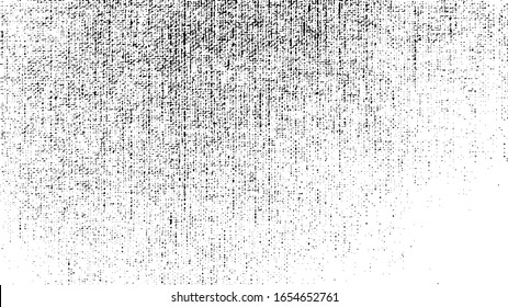 Abstract vector noise. Small particles of debris and dust. Distressed uneven background. Grunge texture overlay with rough and fine grains isolated on white background. Vector illustration. EPS10.