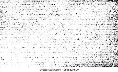 Abstract vector noise. Small particles of debris and dust. Distressed uneven background. Grunge texture overlay with rough and fine grains isolated on white background. Vector illustration. EPS10.