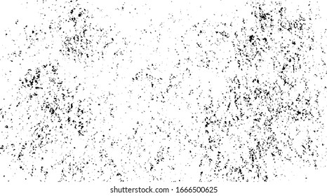 Abstract vector noise. Small particles of debris and dust. Distressed uneven background. Grunge texture overlay with rough and fine grains isolated on white background. Vector illustration. EPS10.