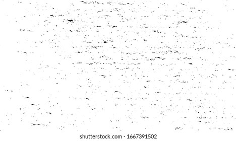Abstract vector noise. Small particles of debris and dust. Distressed uneven background. Grunge texture overlay with rough and fine grains isolated on white background. Vector illustration. EPS10.