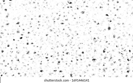 Abstract vector noise. Small particles of debris and dust. Distressed uneven background. Grunge texture overlay with rough and fine grains isolated on white background. Vector illustration. EPS10.