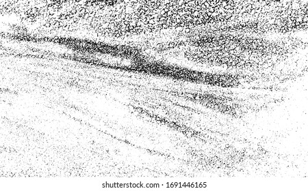 Abstract vector noise. Small particles of debris and dust. Distressed uneven background. Grunge texture overlay with rough and fine grains isolated on white background. Vector illustration. EPS10.