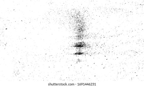 Abstract vector noise. Small particles of debris and dust. Distressed uneven background. Grunge texture overlay with rough and fine grains isolated on white background. Vector illustration. EPS10.