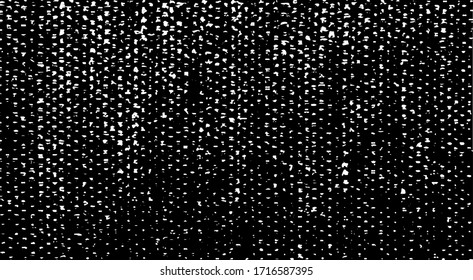 Abstract vector noise. Small particles of debris and dust. Distressed uneven background. Grunge texture overlay with rough and fine grains isolated on white background. Vector illustration. EPS10.